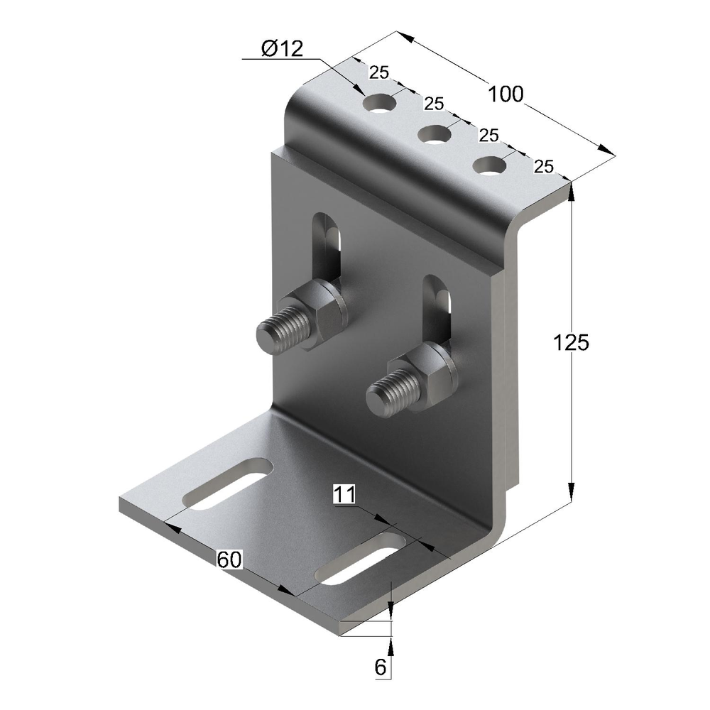 Чертеж Опора трубная L-образная регулируемая TFA L 21-72