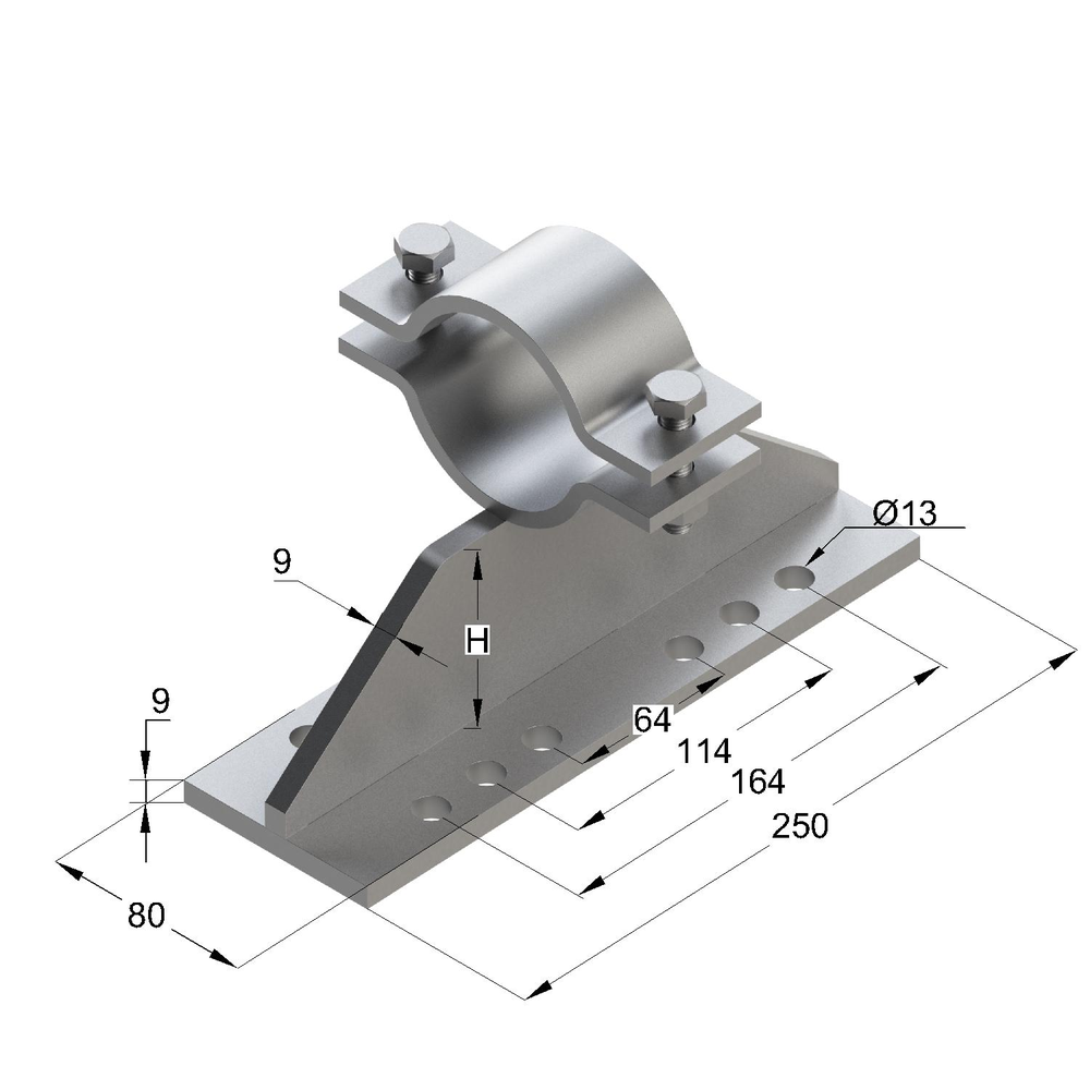 Чертеж Опора трубная TPF 1-1