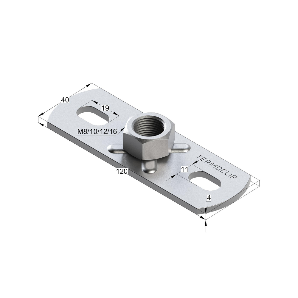 Чертеж Пластина опорная для средних нагрузок TBP M 4F2