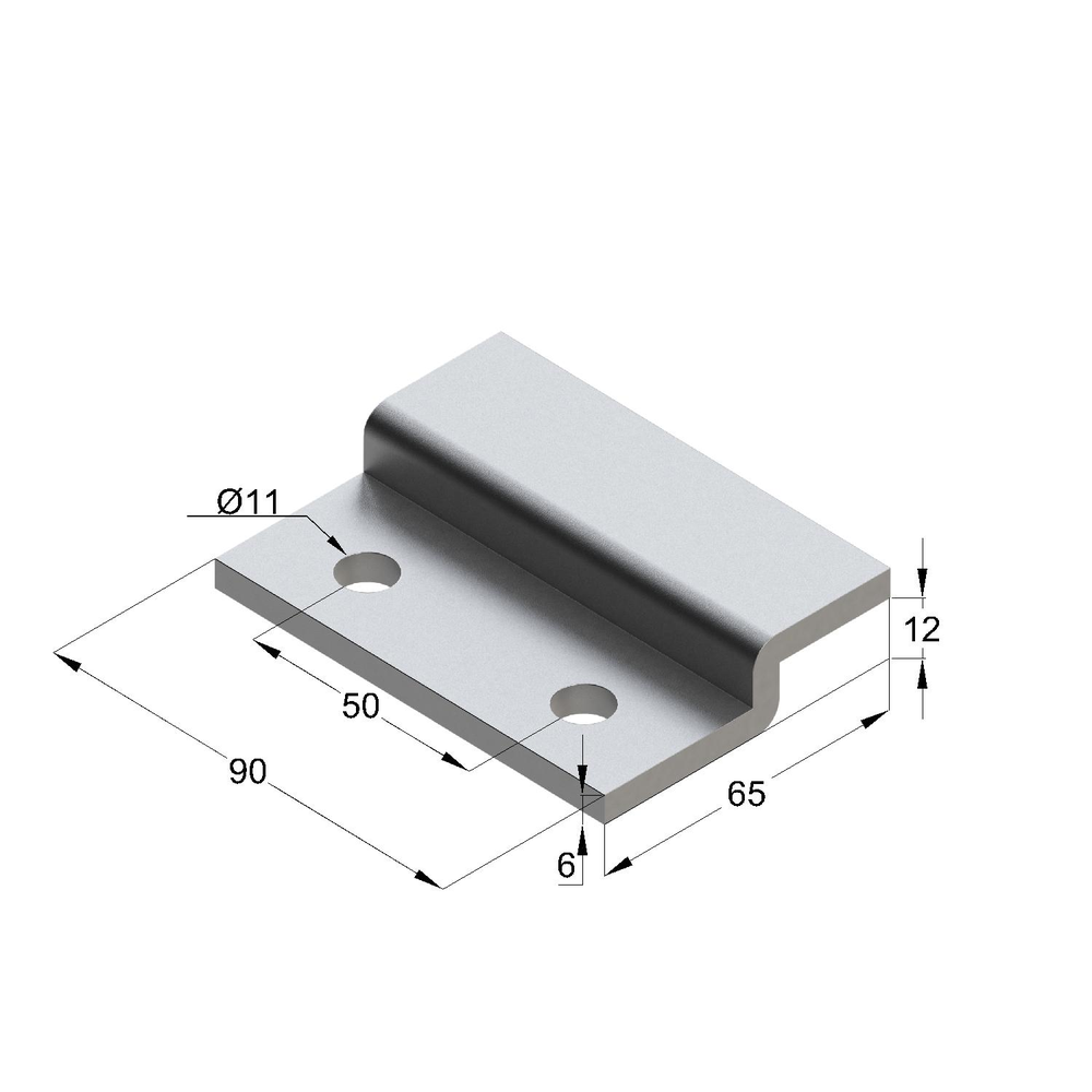 Чертеж Скоба направляющей трубной опоры TBG 6F2